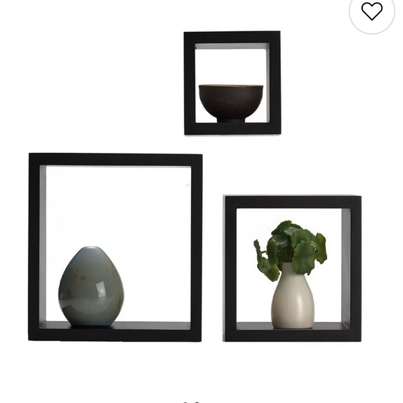 Espresso Wall Cubes - Set of 3 - Picture 1 of 3